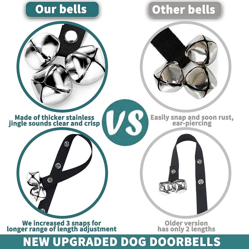 Blue Tree BLUETREE 2 Pack Dog Doorbells Premium Quality Training Potty Great Dog Bells Adjustable Door Bell Dog Bells for Potty Training Your Puppy The Easy Way - 7 Extra Large Loud 1.4 DoorBells - Image 4